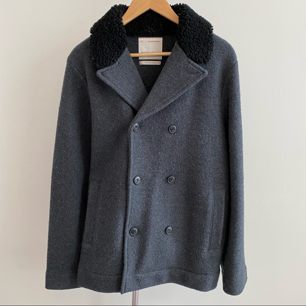 Banana Republic Men’s Wool Overcoat/Peacoat